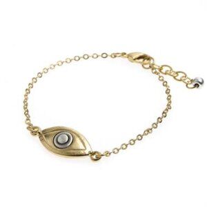 Gold tone and silver Evil Eye Bracelet